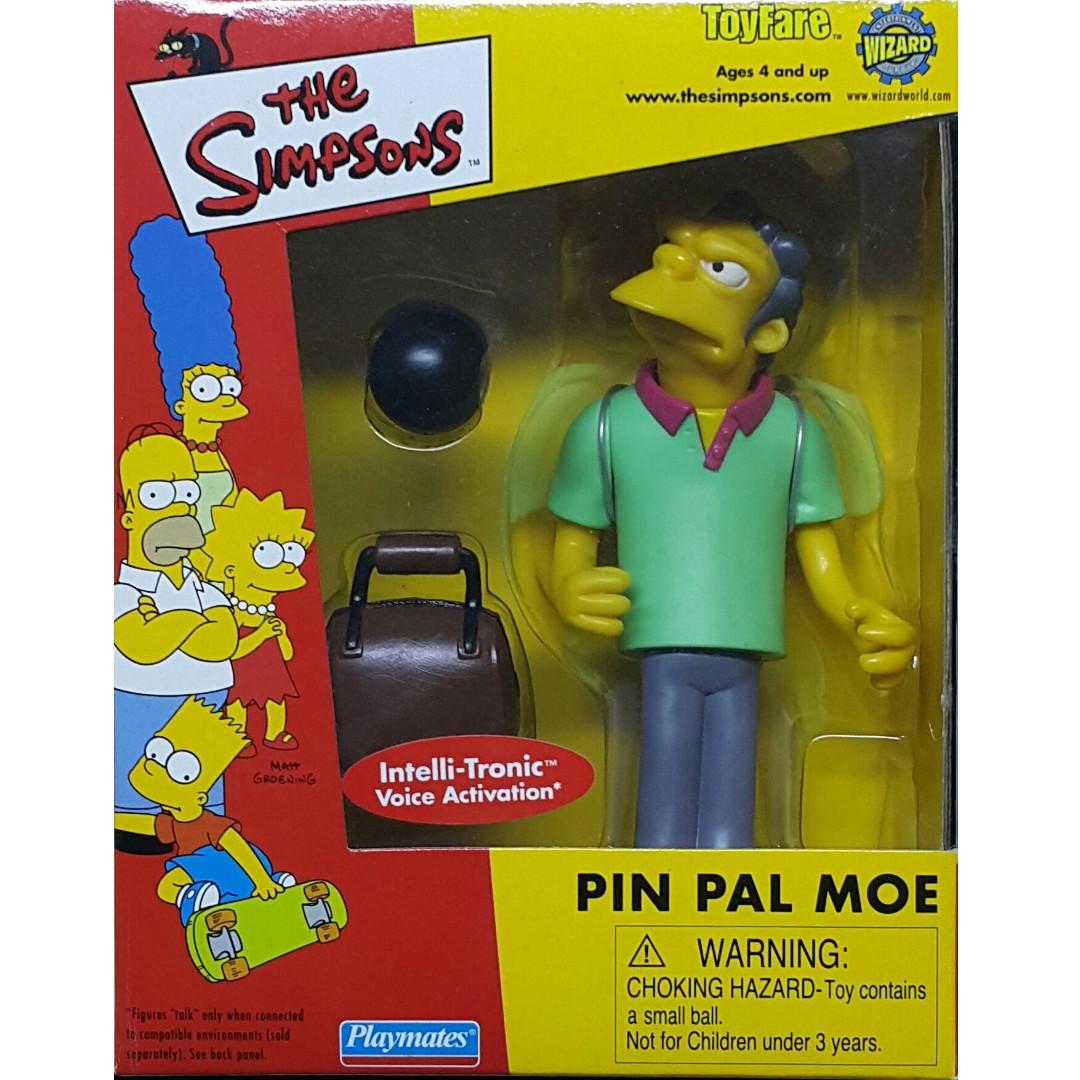 PLAYMATES A1282 TOYFARE WIZARD THE SIMPSONS INTELLI-TRONIC VOICE ACTIVATION PIN PAL MOE