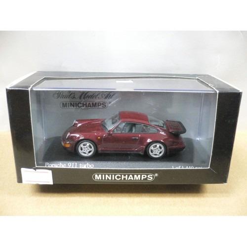 MINICHAMPS 1/43 PORSCHE 911 TURBO 1990 RED METALLIC