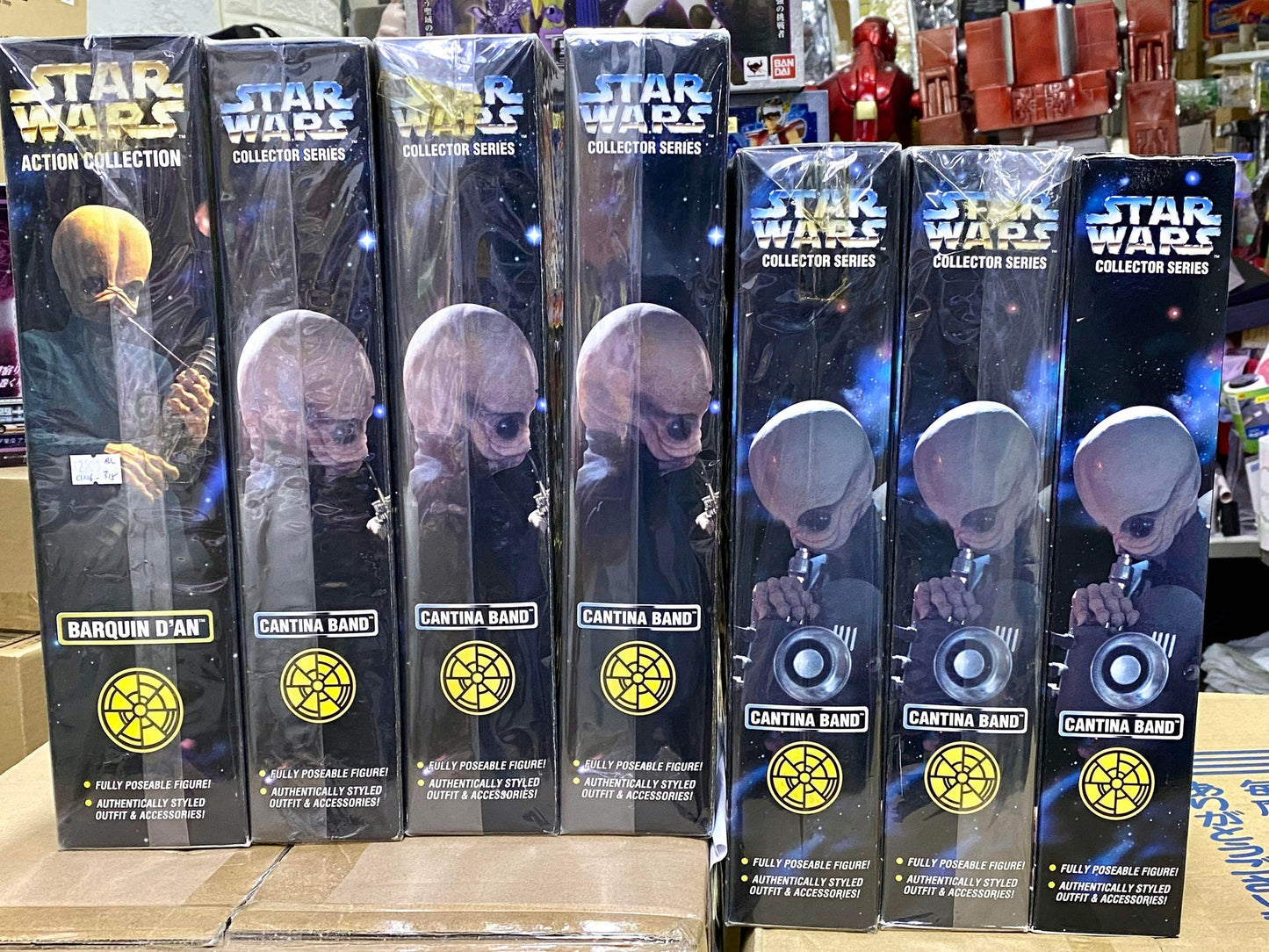 C1006-315 KENNER 1/6 FIGURE SET OF 7 STAR WARS COLLECTOR SERIES CANTINA BAND