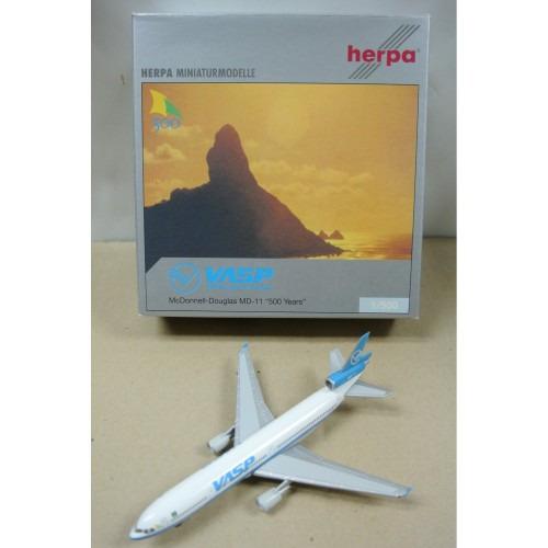 HERPA 1/500 VASP BRAZILIAN AIRLINES MCDONNELL-DOUGLAS MD-11 "500 YEARS" PP-SPK
