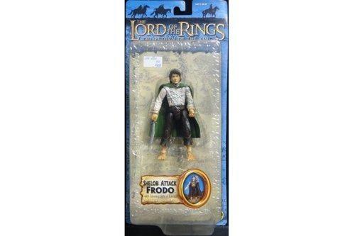 TOY BIZ 81521 THE LORD OF THE RINGS THE RETURN OF THE KING SHELOB ATTACK FRODO WITH GLOWING LIGHT OF EARENDIL ELIJAH WOOD 1113147858