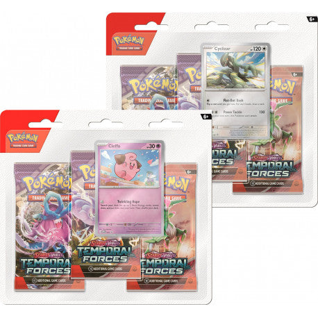 Pokemon TCG US Version SV05 TEMPORAL FORCES 3 Blister Pack