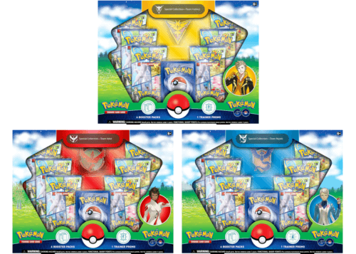 Pmon TCG United States version Pokemon GO Team Special Collection Set of 3 Valor, Instinct, Mystic
