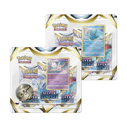Pokemon TCG US Version SS12 Silver Tempest 3 Blister Pack(Manaphy)