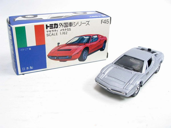 VINTAGE TOMICA F45 Foreign Cars ITALY - MASERATI MERAK SS MADE IN JAPAN