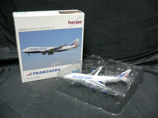 HERPA WINGS 1/500 TRANSAERO BOEING 747-200 VP-BQA
