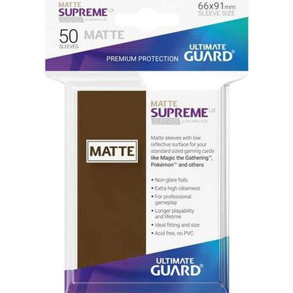 Ultimate Guard 50 - Supreme UX Sleeves Standard Size - Matte Brown