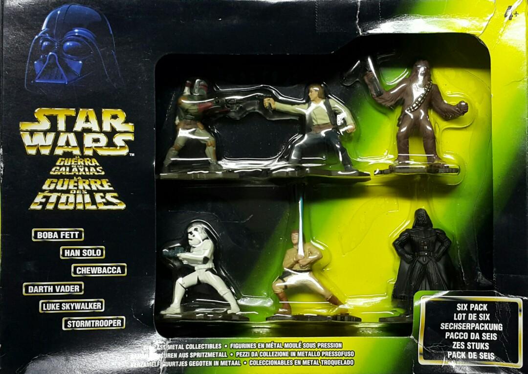 KENNER 39479 STAR WARS DIE CAST METAL COLLECTIBLES BOBA FETT HAN SOLO CHEWBACCA DARTH VADER LUKE SKYWALKER STORMTROOPER SIX PACK