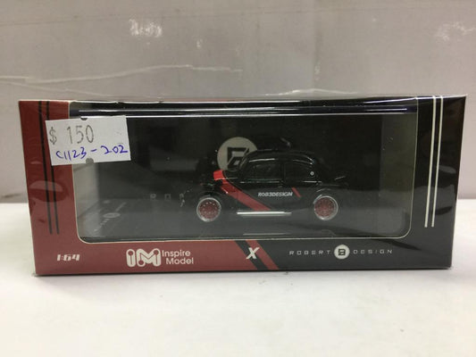 INSPIRE MODEL X ROBERT DESIGN 1/64 RWB Beetle Red strip with black body Diecast