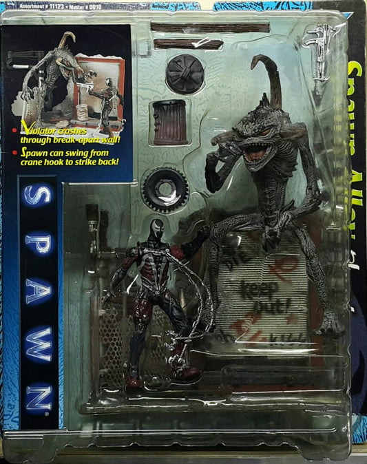 MCFARLANE 11123 Spawn Movie Series Spawn Triangle Demon Alley Battle Toy Set ULTRA-ACTION FIGURES SPAWN THE MOVIE PLAYSET SPAWN ALLEY SPAWN VS VIOLATOR