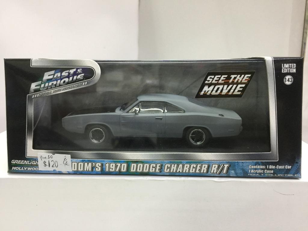 GREENLIGHT 1/43 FAST & FURIOUS DOM'S 1970 DODGE CHARGER R/T 86217