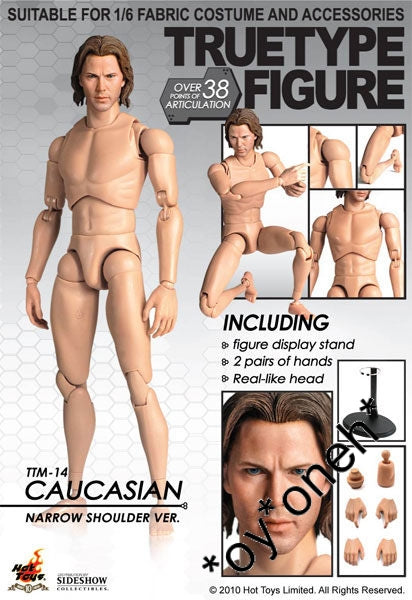 1:6 HOT TOYS TTM14 TTM 14 TRUETYPE FIGURE BODY CAUCASIAN   1139557004