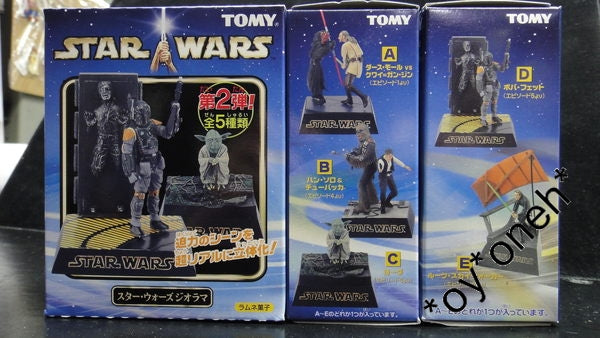 TOMY Lucasfilm Star Wars Diorama Part 2 Darth Maul vs Qui-Gon Jinn Han Solo & Chewbacca Yoda Boba Fett Luke Skywalker LUCASFILM STAR WARS DIORAMA PART.2 DARTH MAUL VS QUI-GON JINN HAN SOLO & CHEWBACCA YODA BOBA FETT LUKE SKYWALKER  1141139621