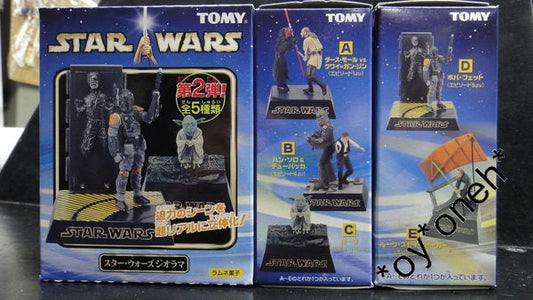 TOMY Lucasfilm Star Wars Diorama Part 2 Darth Maul vs Qui-Gon Jinn Han Solo & Chewbacca Yoda Boba Fett Luke Skywalker LUCASFILM STAR WARS DIORAMA PART.2 DARTH MAUL VS QUI-GON JINN HAN SOLO & CHEWBACCA YODA BOBA FETT LUKE SKYWALKER  1141139621