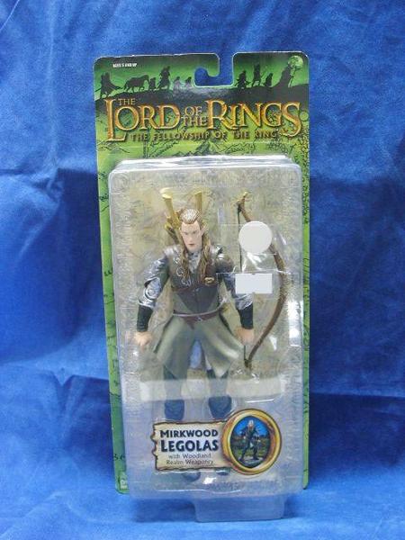 TOY BIZ LORD OF THE RINGS FELLOWSHIP OF THE RING MIRKWOOD LEGOLAS WITH WOODLAND REALM WEAPONRY  1113163955
