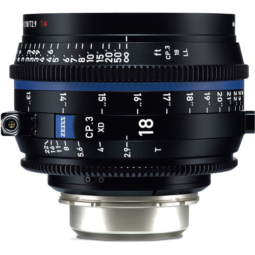 Zeiss CP.3 XD 18mm T2.9 lens (PL mount/Feet)