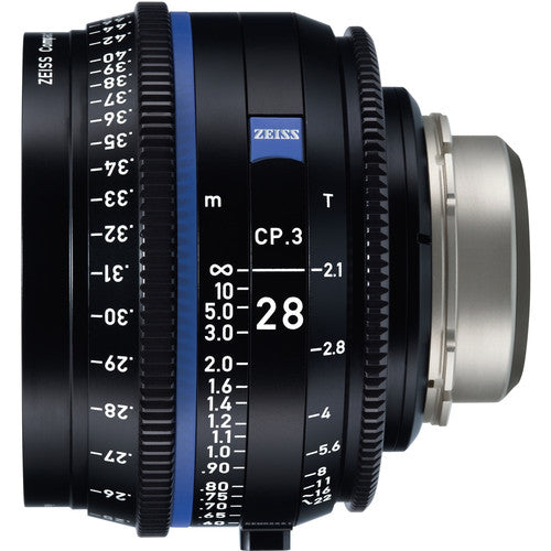 Zeiss CP.3 28mm T2.1 lens (PL mount/Meter)