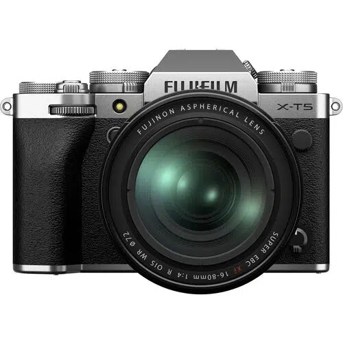 [Free Japanese Hakuba screen protector and cleaning kit] Fujifilm X-T5 with XF16-80mm lens kit (silver)