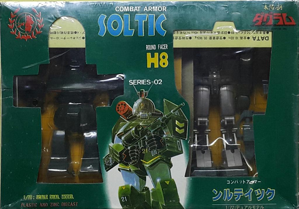 TAKARA 11166255 FANG OF THE SUN DOUGRAM 1/72 PLASTIC & ZINC DIECAST DUAL MODEL SERIES 02 COMBAT ARMOR SOLTIC ROUND FACER H8