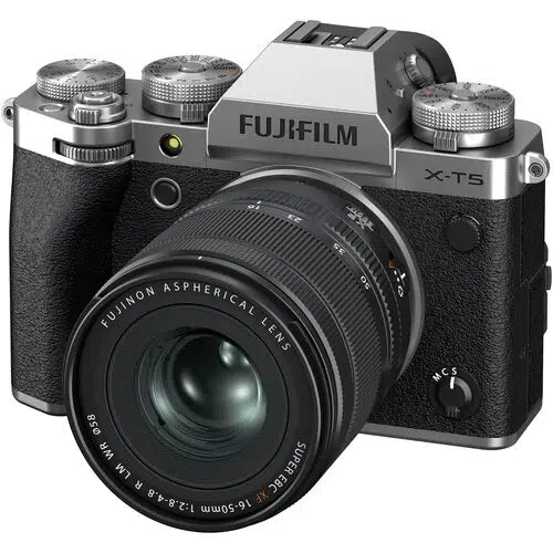 [Free Japanese Hakuba screen protector and cleaning kit] Fujifilm X-T5 with XF16-50mm f/2.8-4.8 R LM WR lens kit (silver)