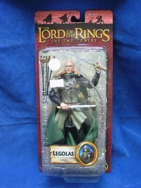 TOY BIZ LORD OF THE RINGS TWO TOWERS LEGOLAS WITH ARROW LAUNCHING ACTION  1139913578