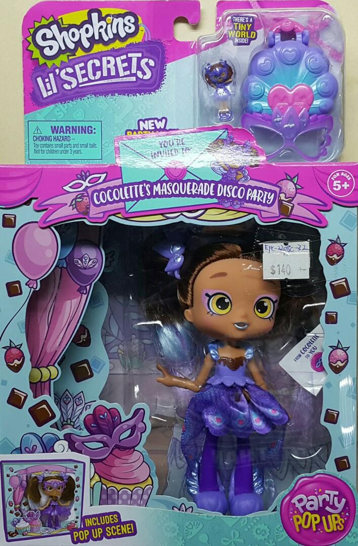 MOOSE 57261 Little Secrets Masquerade Disco Party Set SHOPKINS LIL' SECRETS PARTY POP UPS COCOLETTE'S MASQUERADE DISCO PARTY SET