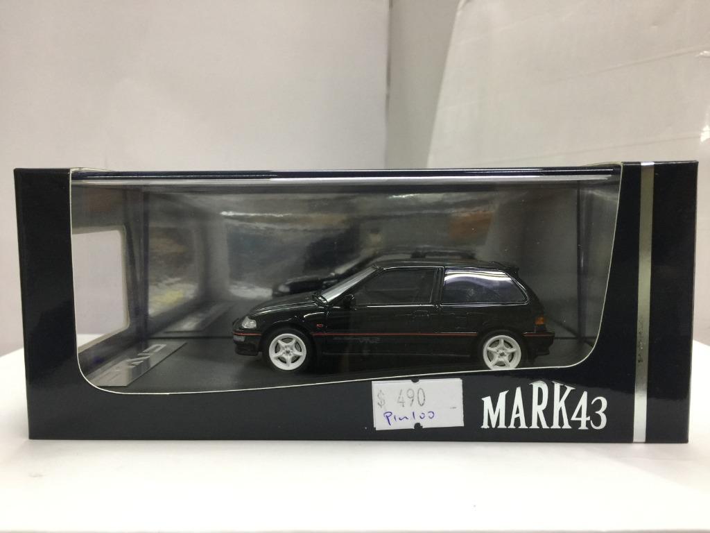 Hobby JAPAN MARK 43 1/43 Honda CIVIC EF9 SIR II with unlimited RNR Wheel Black Metallic