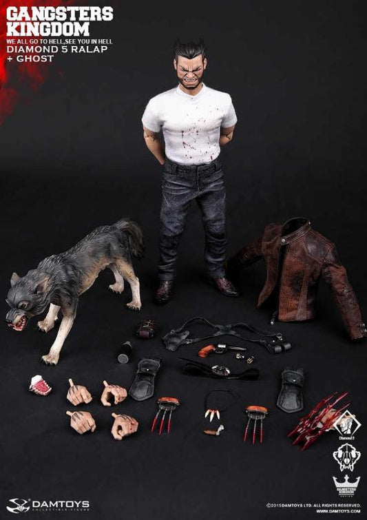 C1067-55 DAMTOYS GANGSTER KINGDOM GK011 DIAMOND 5 RALAP Cube 5 + GHOST FIGURE