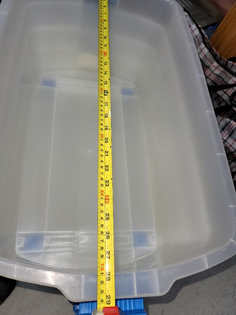 Extra long plastic box with reels