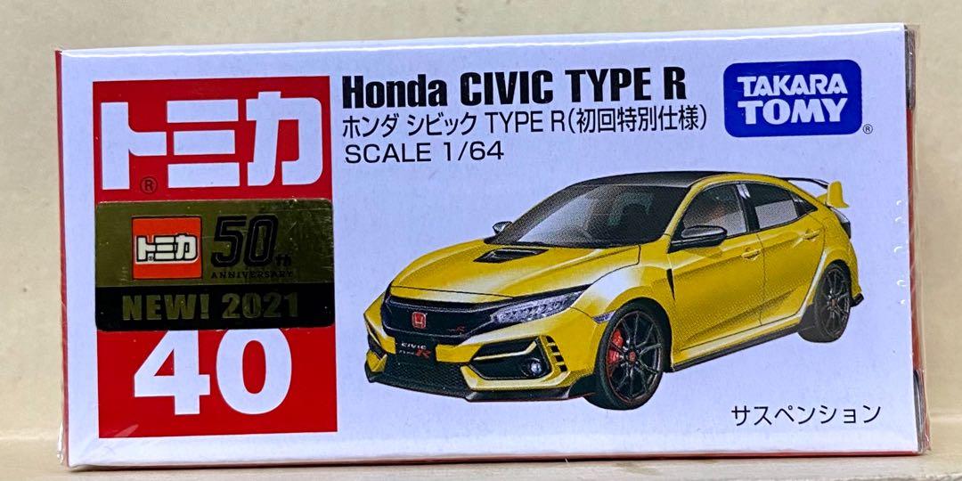 TAKARA TOMY TOMICA 40 NEW 2021 50TH ANNIVERSARY HONDA CIVIC TYPE R First Special Model 1/64