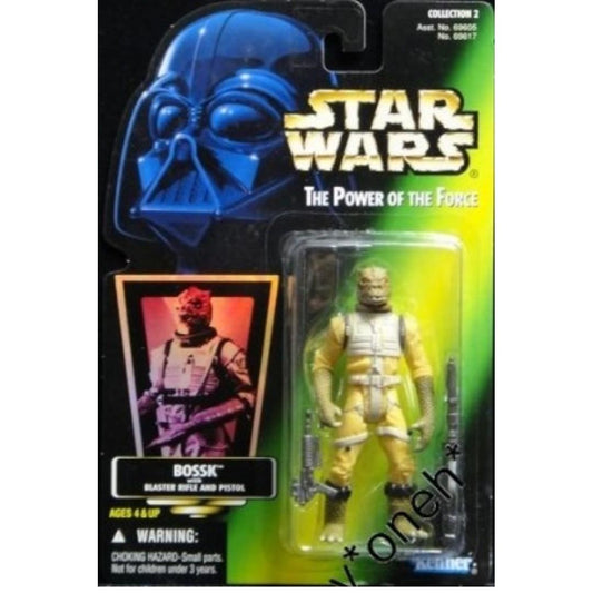 KENNER STAR WARS POTF POWER OF THE FORCE BOSSK WITH BLASTER RIFLE AND PISTOL
