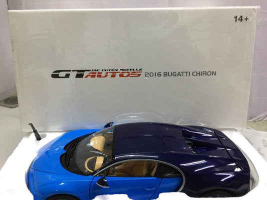 GT AUTOS 1/18 BUGATTI CHIRON 2016 DARK BLUE / BLUE
