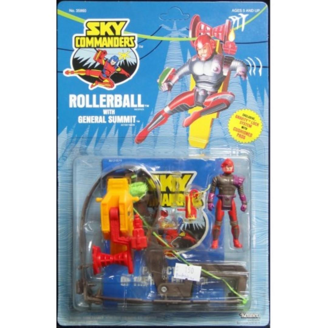 KENNER 35860 SKY COMMANDERS ROLLERBALL WITH GENERAL SUMMIT ACTION FIGURE EXCLUSIVE GRAVITY LOCK SYSTEM WITH CUSHIONED PADS