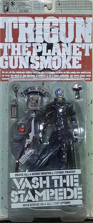 KAIYODO 51078 TRIGUN THE PLANET GUN SMOKE VASH THE STAMPEDE BLACK VERSION WITH DISPLAY BASE & OPTIONS