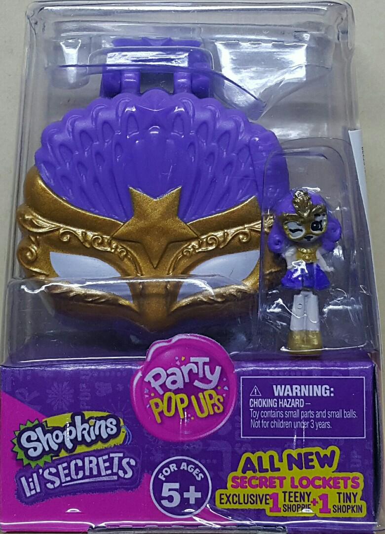 MOOSE 57382 Little Secret Pendant Box Masquerade Set SHOPKINS LIL' SECRETS PARTY POP UPS SET  Storage