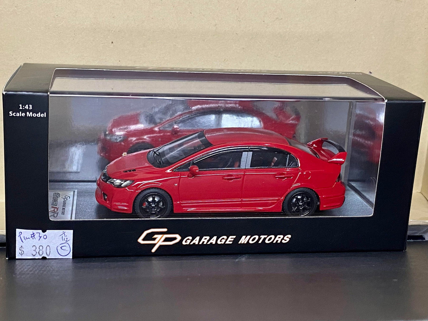 GP GARAGE MOTORS 1/43 HONDA CIVIC MUGEN RR RED