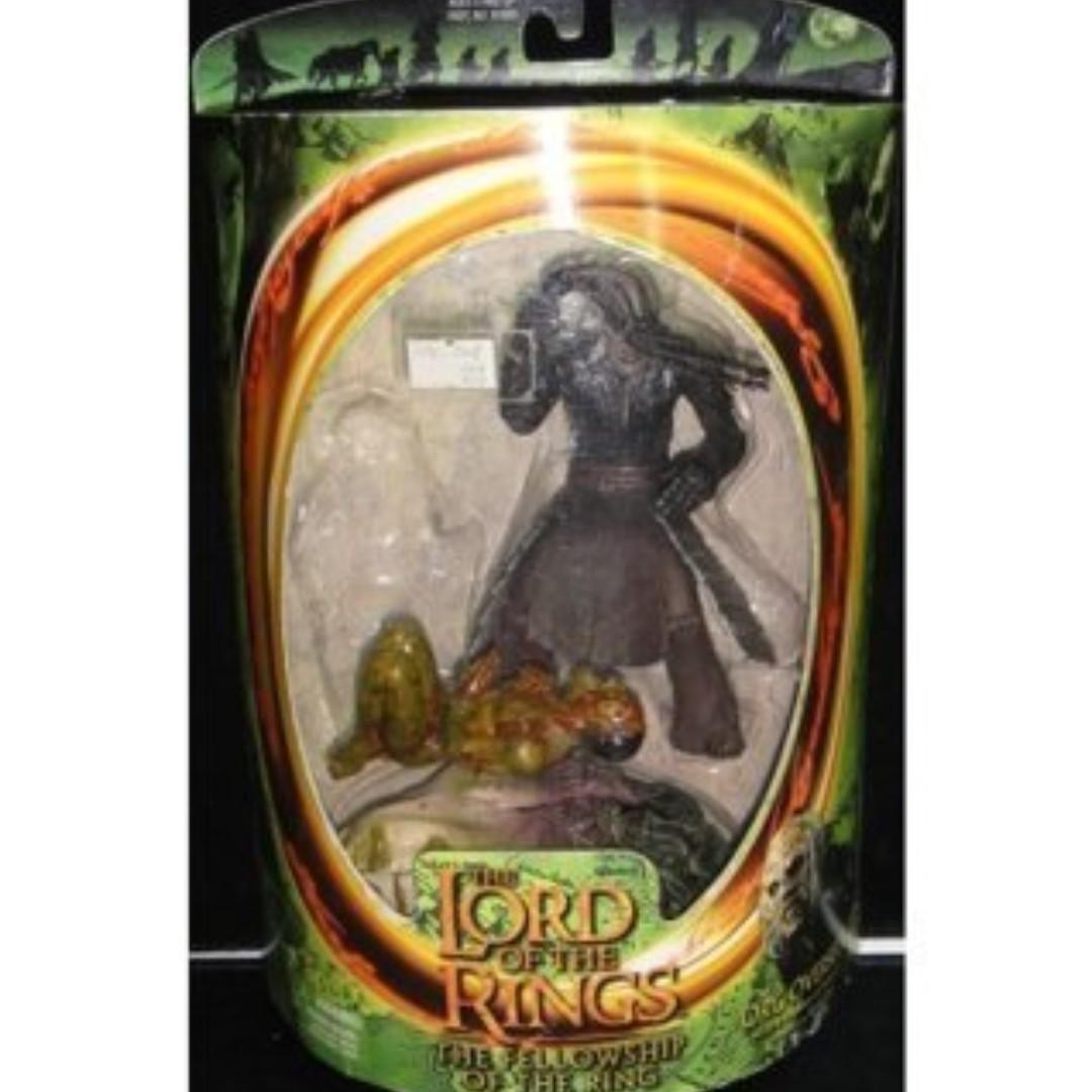 TOY BIZ 81025 THE LORD OF THE RINGS THE FELLOWSHIP OF THE RING ORC OVERSEER W/ DUNGEONS OF ISENGARD NEWBORN URUK-HAI