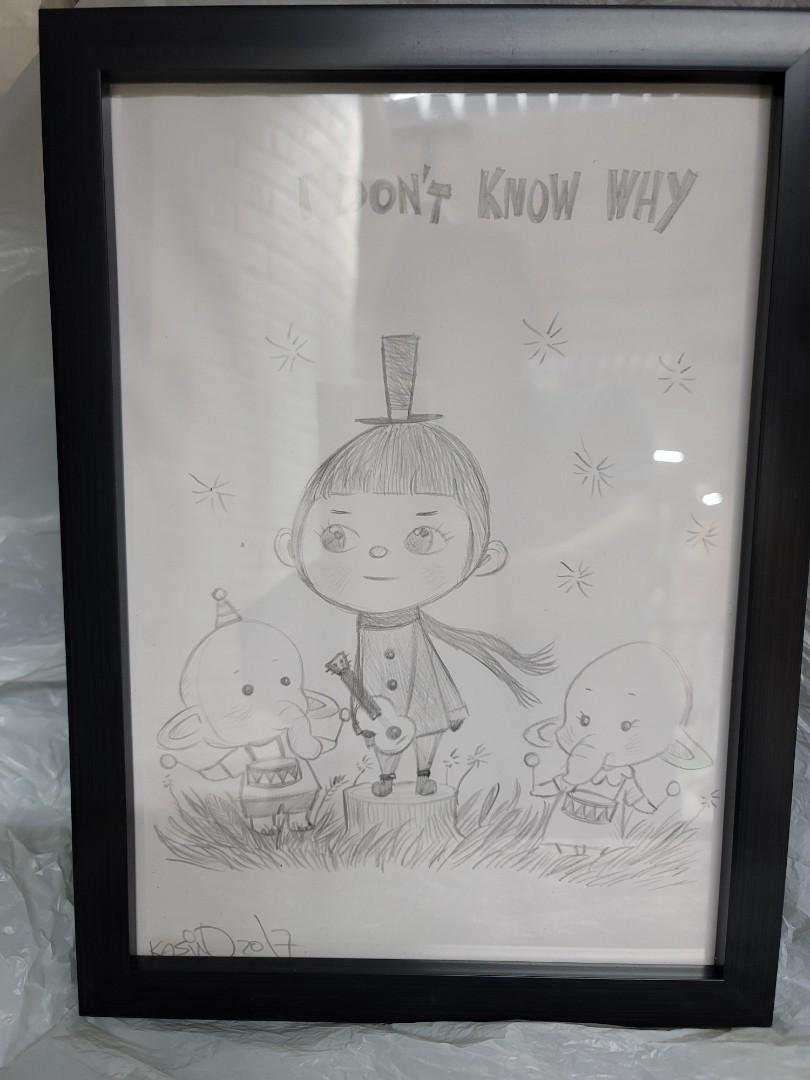 Long Jiasheng original painting I don't know why 2017 Taiwan art exhibition trendy toy exhibition kasing lung