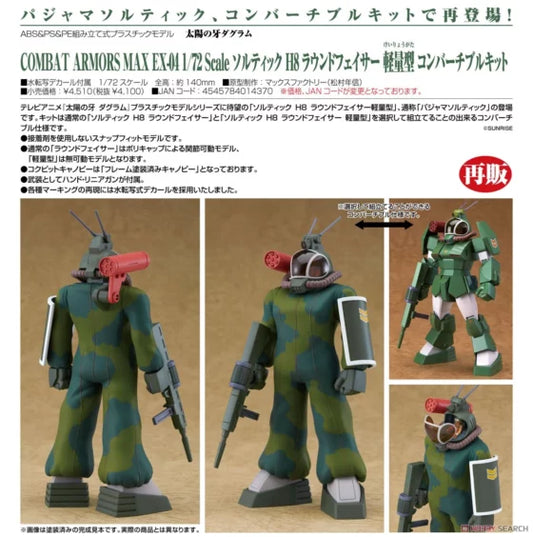 1/72【Teeth of the Sun】COMBAT ARMORS MAX EX-04 Soltic H8 Roundfacer Lightweight Optional Model Kit
