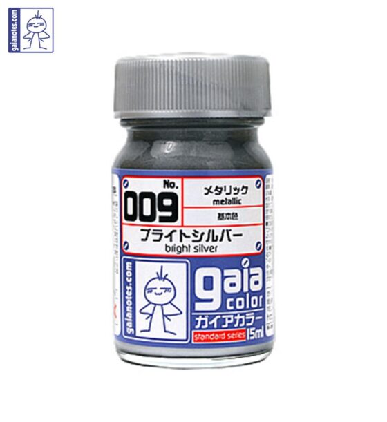 Gaia 009 Metallic Series Oily Model Shiny Silver 15ml