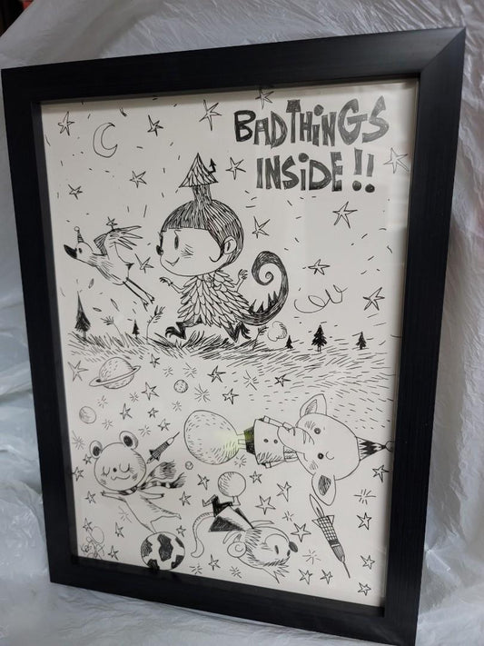 Long Jiasheng's original painting Bad things inside 2017 Taiwan art exhibition trendy toy exhibition kasing lung