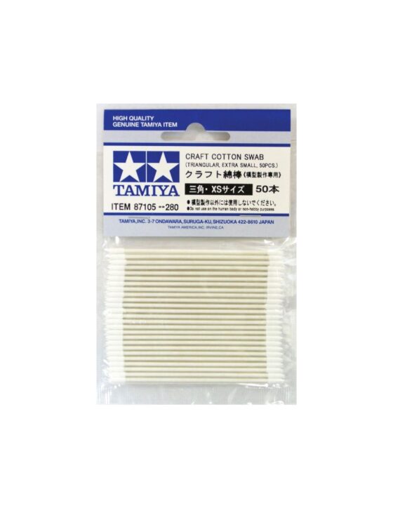 TAMIYA 87105 Model-specific cotton swab (triangle/ultra-fine 50 pcs.)