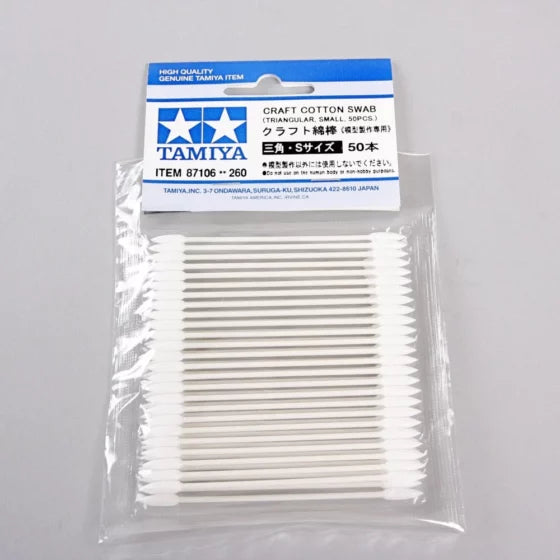 TAMIYA Tools TA 87106 Model-specific cotton swab (triangle/thin 50 pcs.)