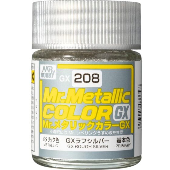 Mr.Hobby Mr.Color GX Oil-based Model Oil – GX208 Rough Silver 18ml