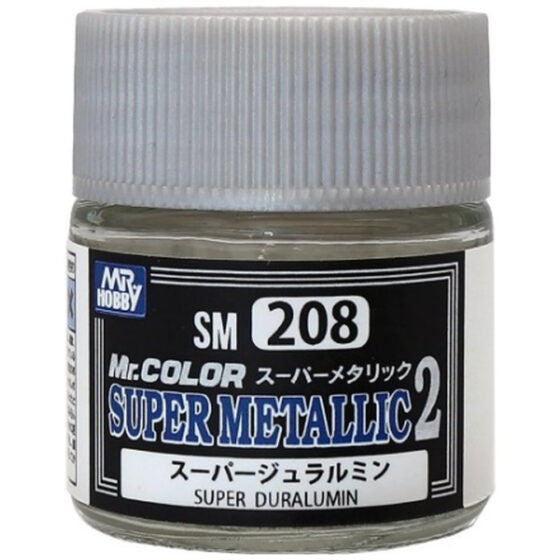 Mr.Hobby Gunze Mr.Color Super Metallic 2 Oil-based Model Oil – SM208 Super Dura Aluminum Color 10ml