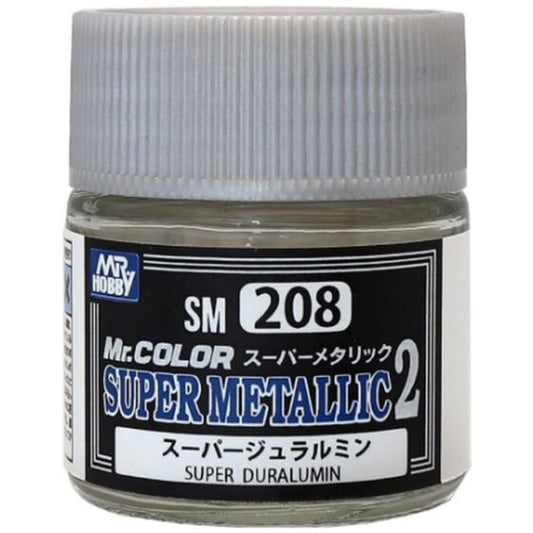 Mr.Hobby Gunze Mr.Color Super Metallic 2 Oil-based Model Oil – SM208 Super Dura Aluminum Color 10ml
