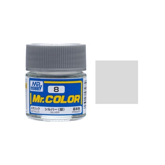 Mr.Hobby Gunze Mr.Color Oil-based Model Oil – C008 Silver 10ml