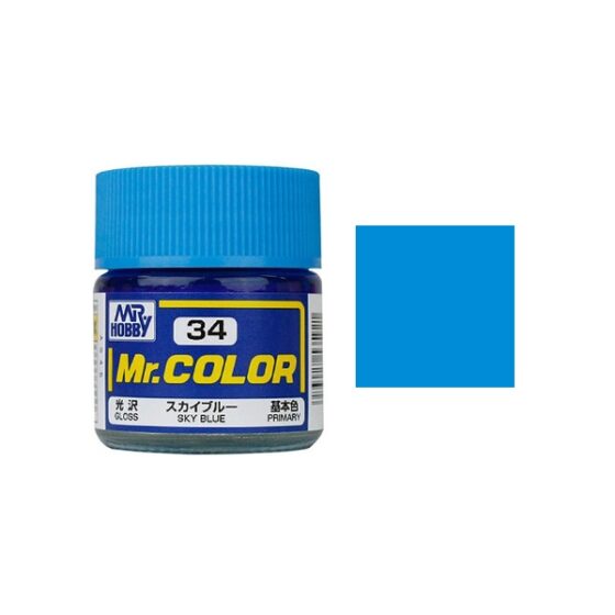 Mr.Hobby Gunze Mr.Color Oily Model Oil – C034 Sky Blue 10ml