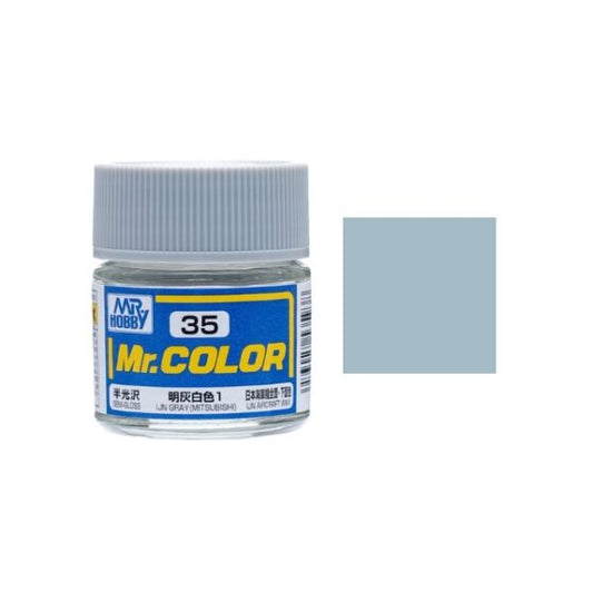 Mr.Hobby Mr.Color Oil-based Model Oil – C035 Bright Gray White (Mitsubishi) 10ml