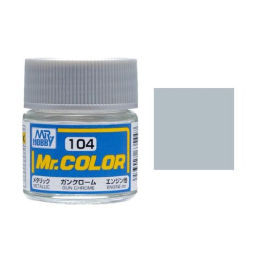 Mr.Hobby Gunze Mr.Color Oil-based Model Oil – C104 Metallic Chrome Silver 10ml